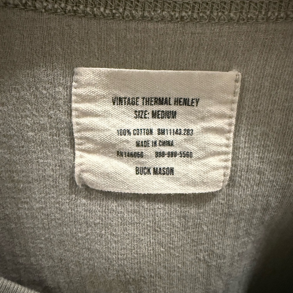 Buck Mason thermal Henley - Picture 2 of 5